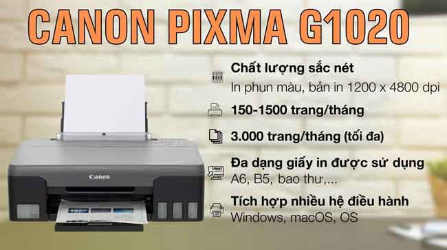 máy in canon màu g1020 đà lạt